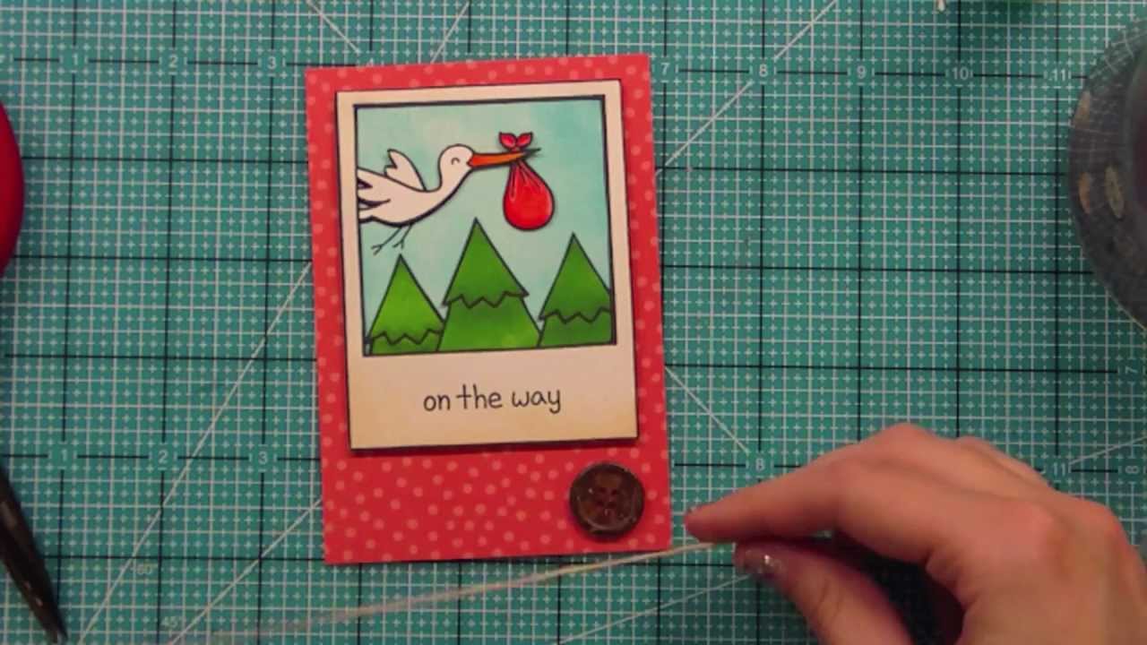 how to make a baby card from start to finish { Lawn Fawn }