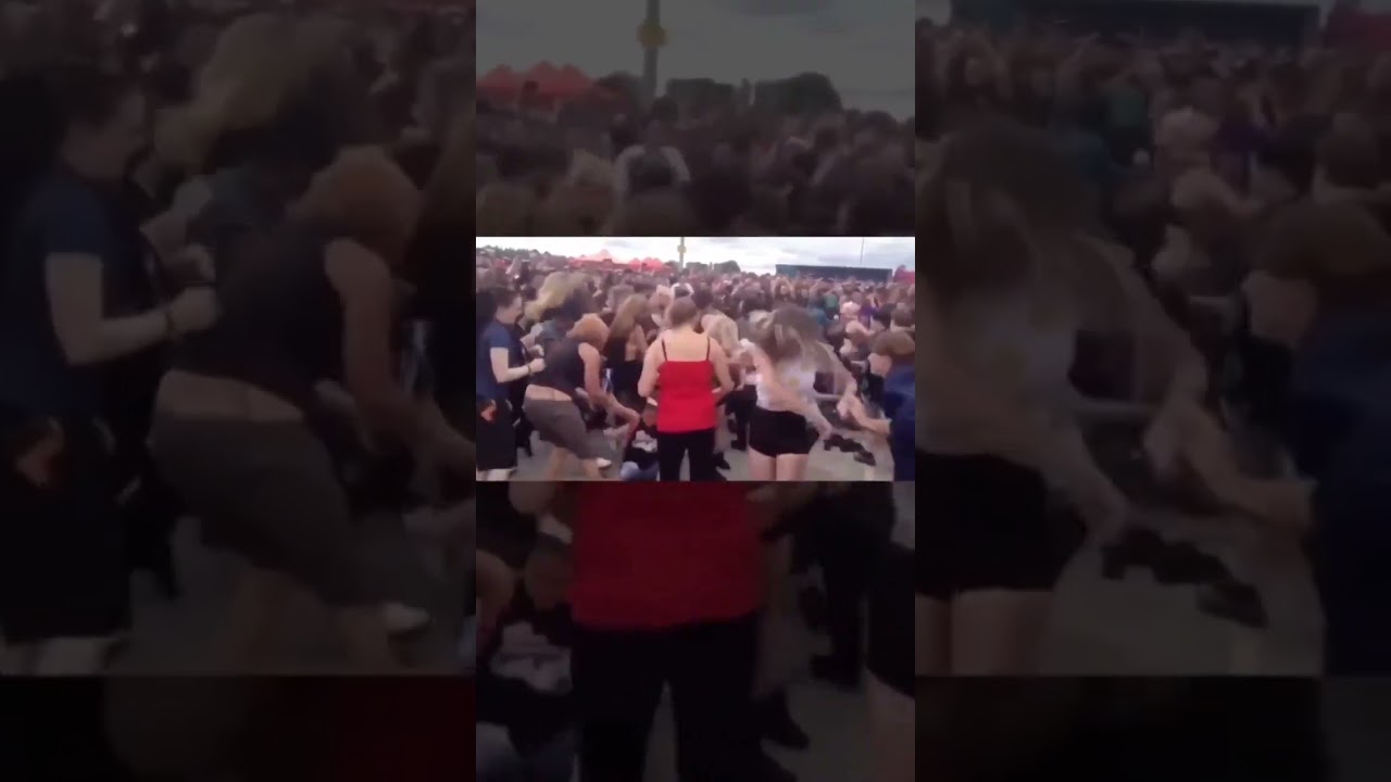 Женский circle pit 😳 Кто рискнет поучаствовать? 😅#circlepit #metalmemes #metalconcert