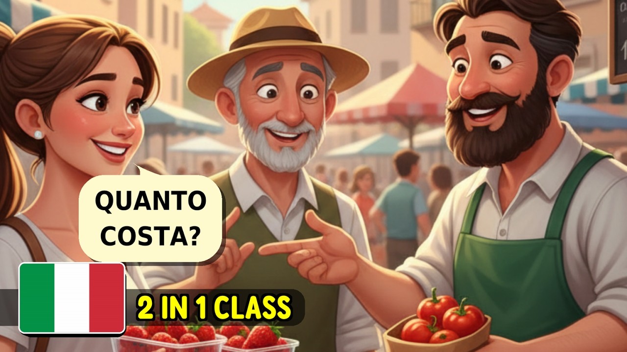 🇮🇹 Fare la spesa al mercato: Dialogo pratico e vocabolario (Livello A1-A2)