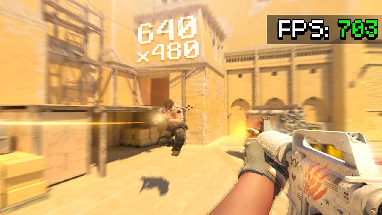 640x480... isso MUDA o CS 2 (resolução mais LEVE e FLUÍDA do jogo)