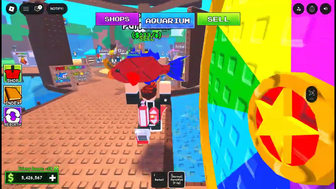 trying to get a good fish in roblox!