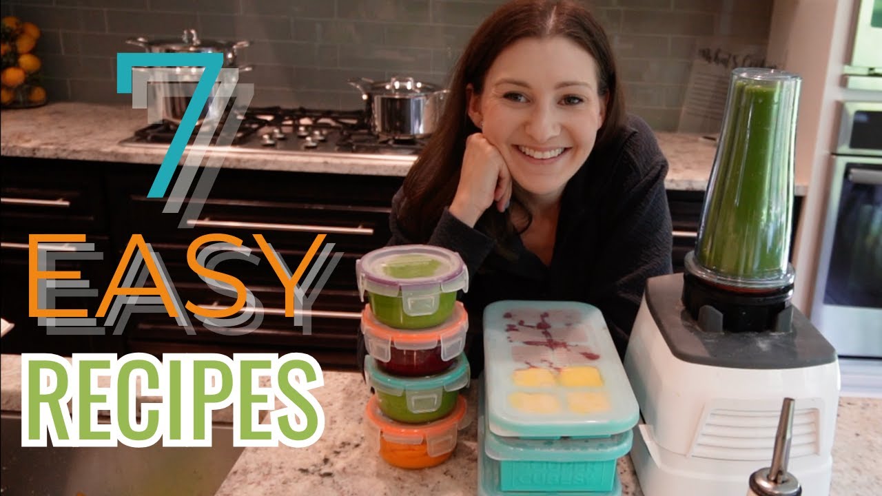 7 STAGE 1 BABY PUREE RECIPES // Starting Solids Recipe Ideas + 6 Month Baby Food Recipes