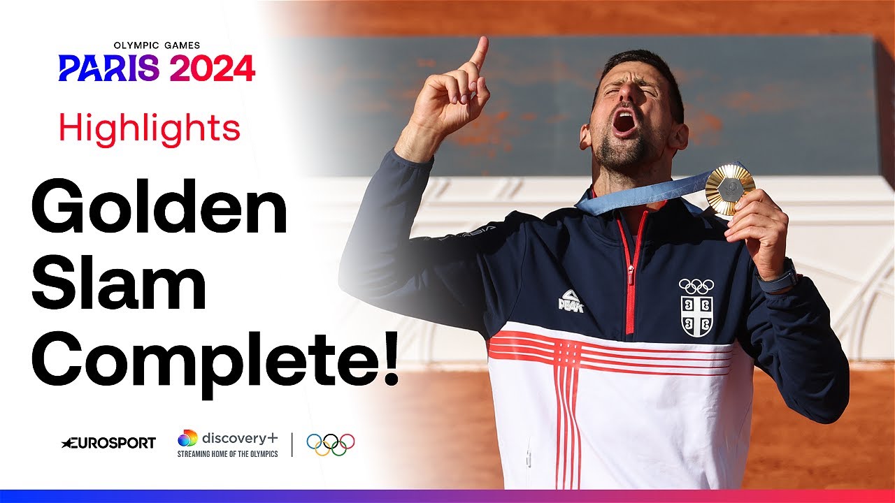 Novak Djokovic completes career Golden Slam after beating Carlos Alcarez to win gold 🐐 | #Paris2024