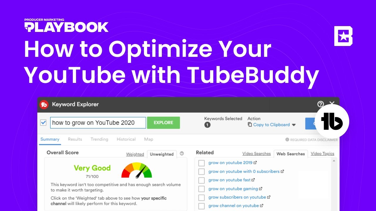 Достижение успеха на YouTube с Tubebuddy | Руководство по маркетингу для продюсеров