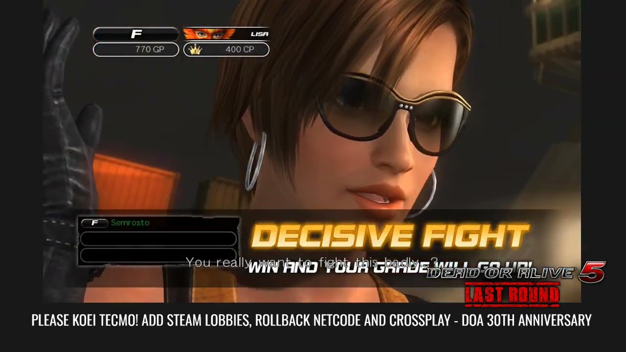 Dead or Alive 5 Last Round - Semrosto VS Éder Swanheart - PC/Steam - Ranked Matches