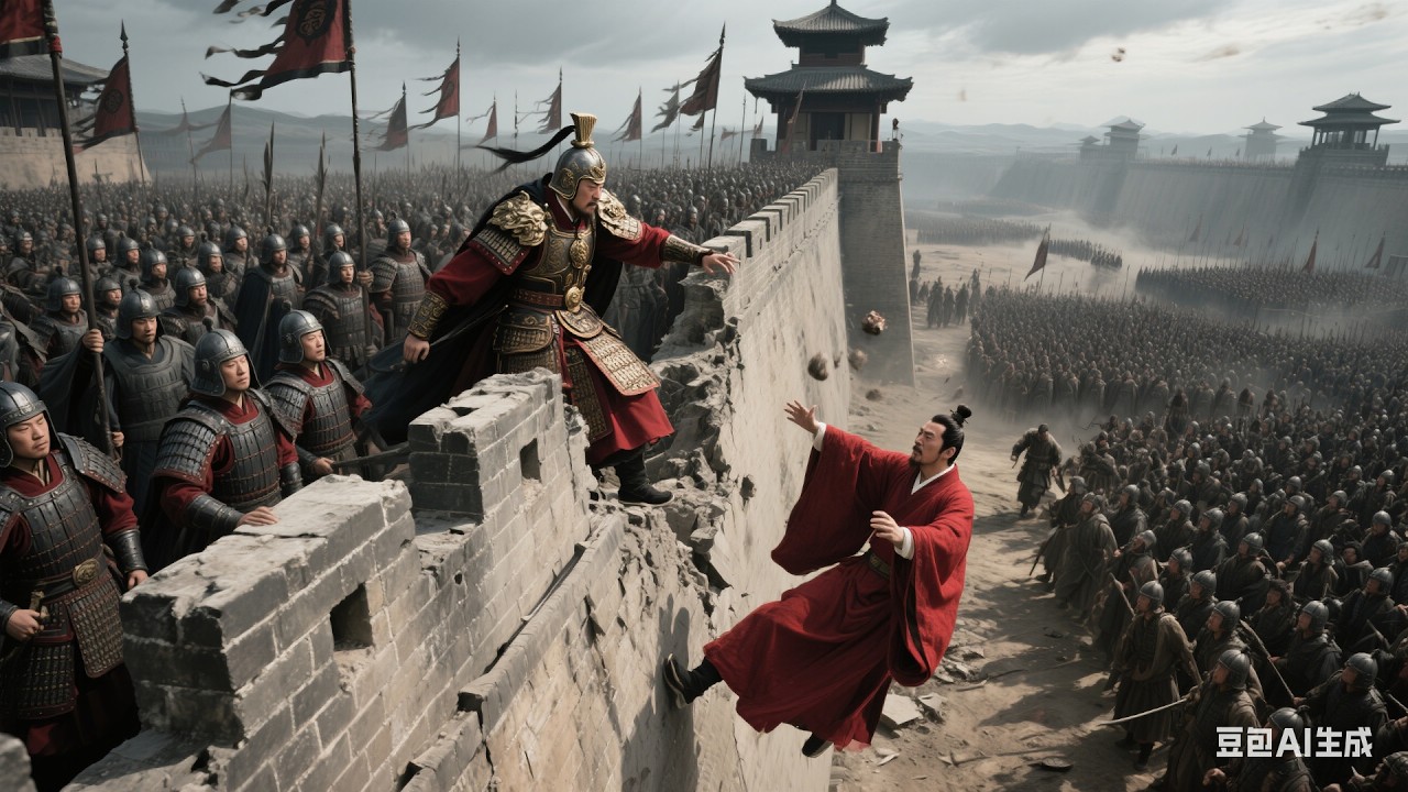 秦趙邯鄲之戰，三十萬秦軍久攻不下防線，趙王當場將秦使扔下城牆示威！