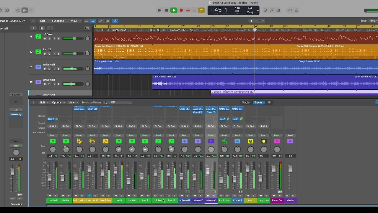 Scaler 3 Latin Jazz Logic Pro 12 Music Production