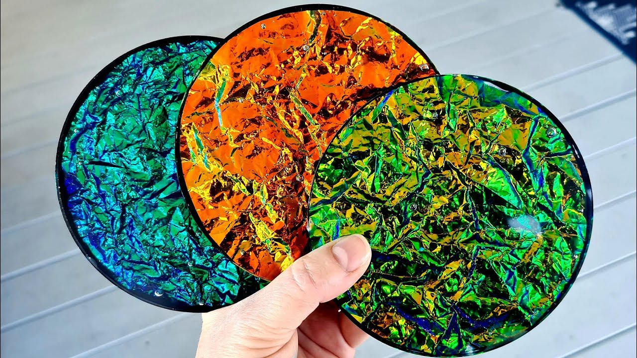 #1313 Amazing Iridescent Resin Coasters