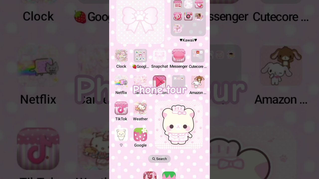 my phone tour! #cutecore #kawaiicore #kawaii #jojifuku #strawberry