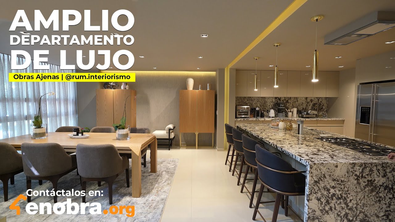 AMPLIO DEPARTAMENTO con interior de LUJO y DOBLE ALTURA en CDMX | OBRAS AJENAS | Rum Interiorismo