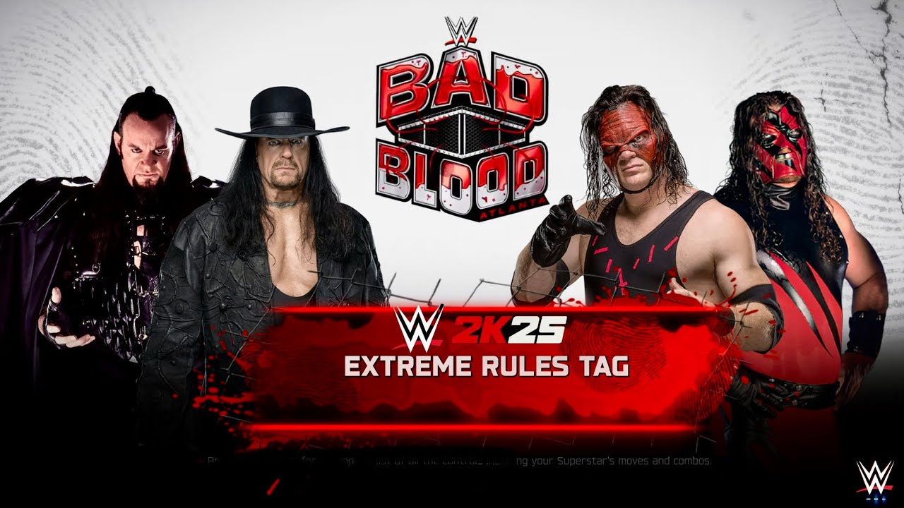 WWE 2K25 - Undertaker 12’ & Undertaker 98’ vs Kane 14’ & Kane 97’ | Extreme Rules Match | PS5 4K