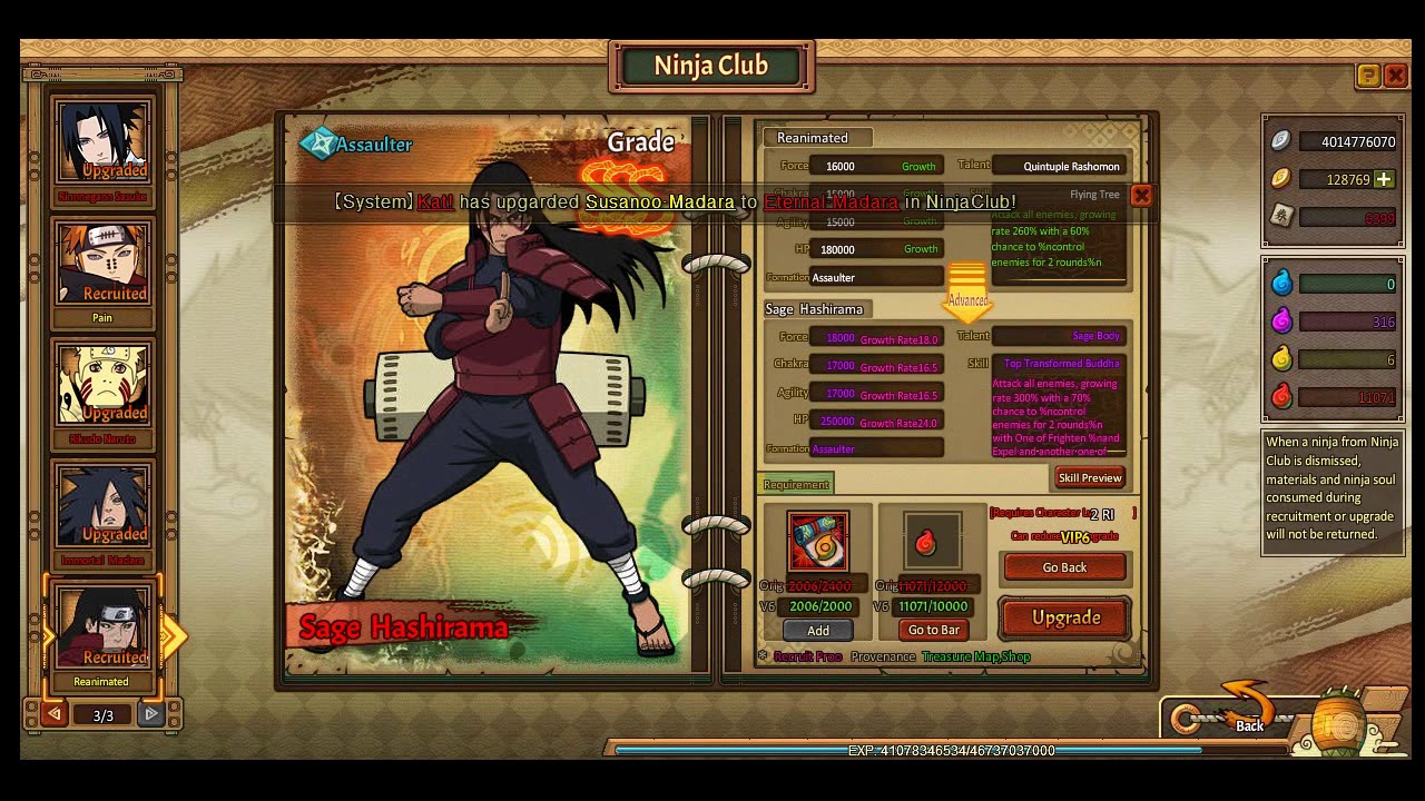 Unlimited Ninja: Recruit and Upgrade Madara & Hashirama 