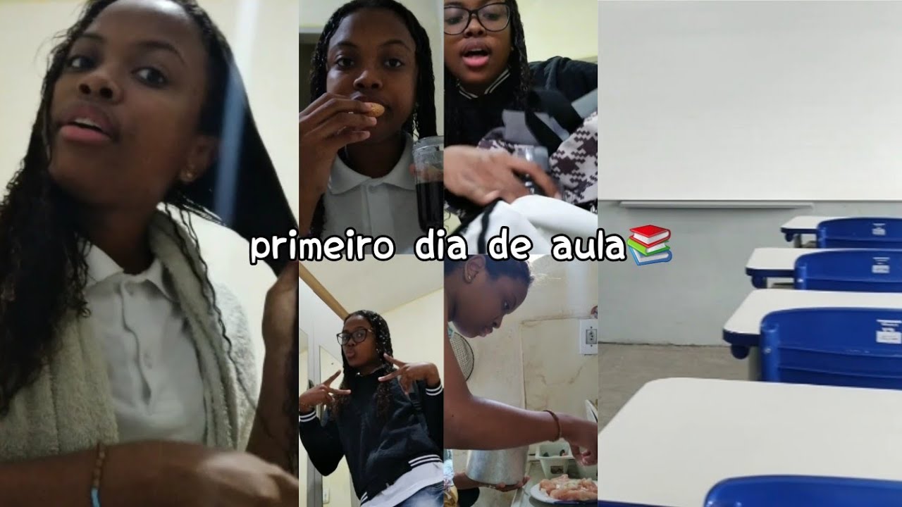 Meu primeiro dia de aula📚|arruma-se comigo|voltas aulas.