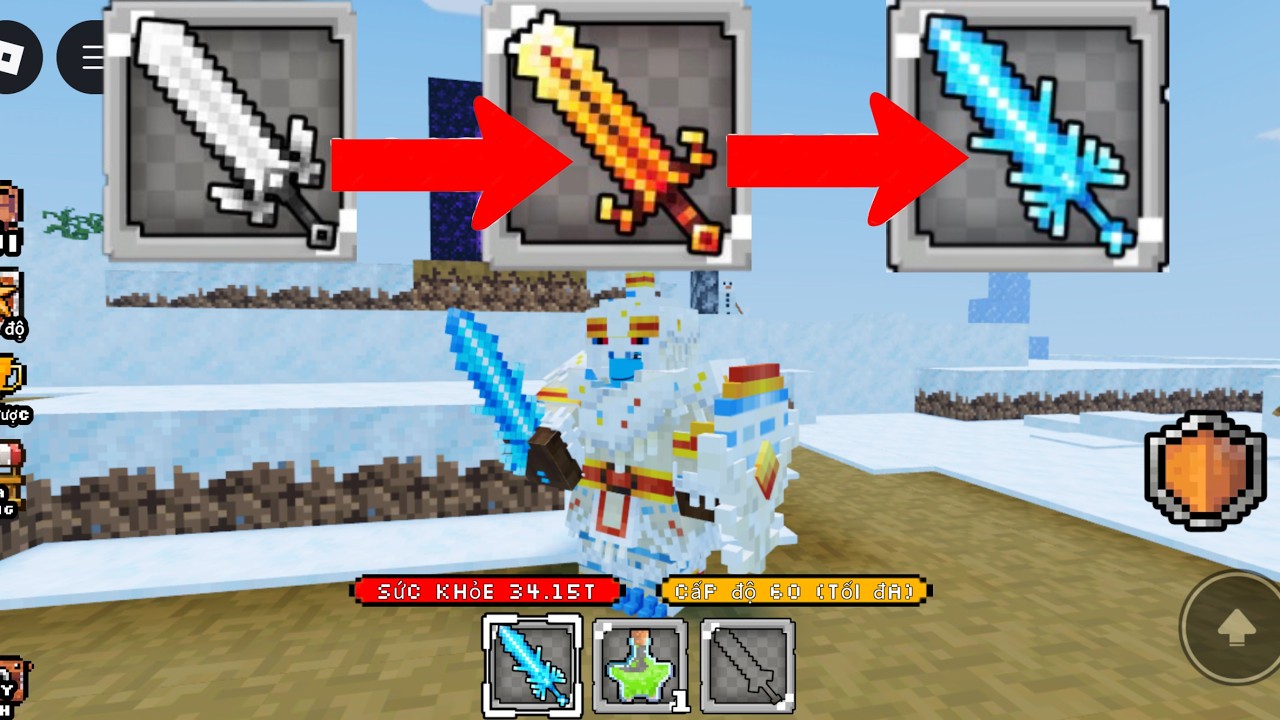 Thử Thách Nâng Cấp Kiếm Băng Damage Lớn Nhất Blox Loot V11!