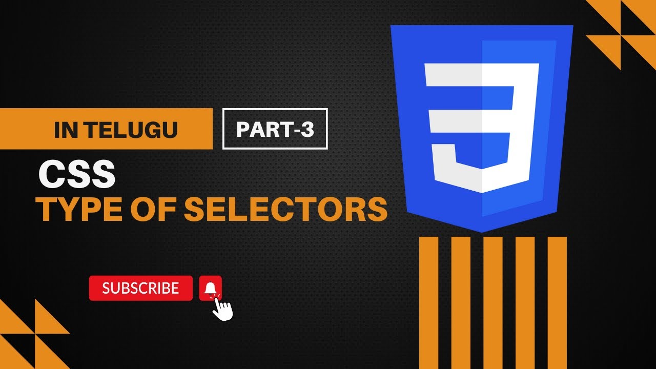 #3 what is selector in css in Telugu  | Types of selector in CSS in Telugu
