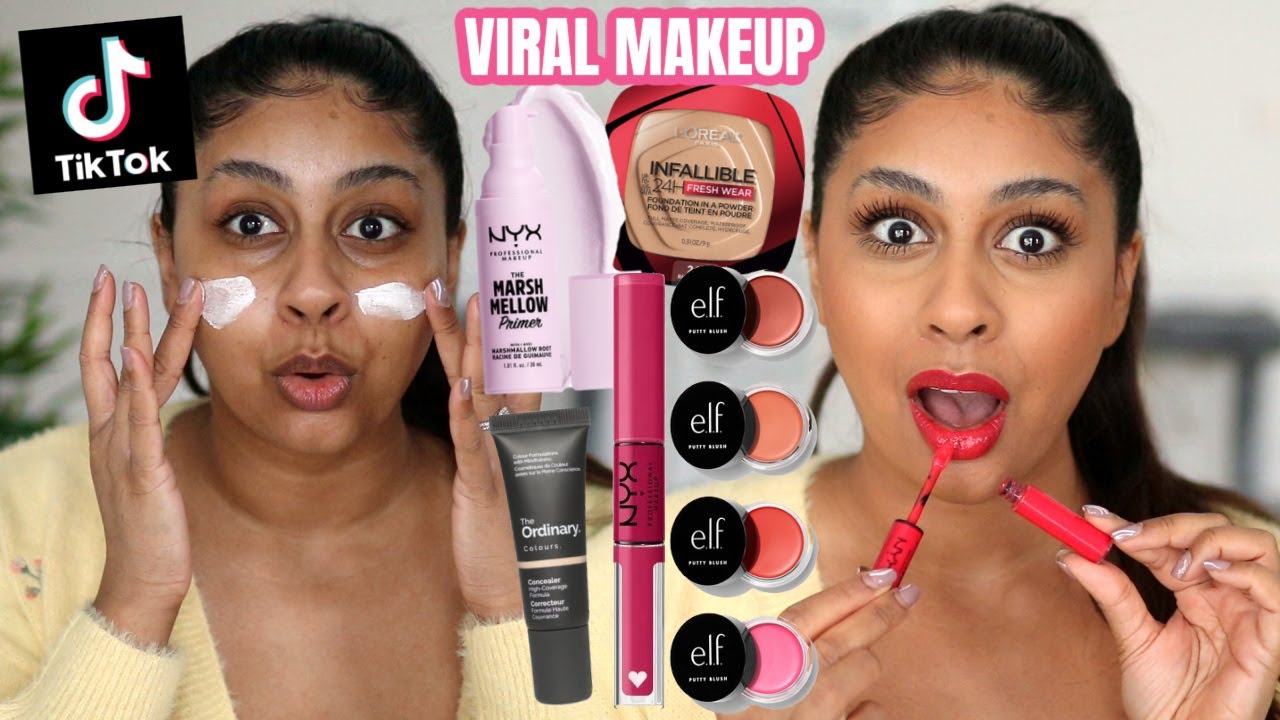 TESTING VIRAL TIKTOK MAKEUP! IS IT WORTH THE HYPE?!