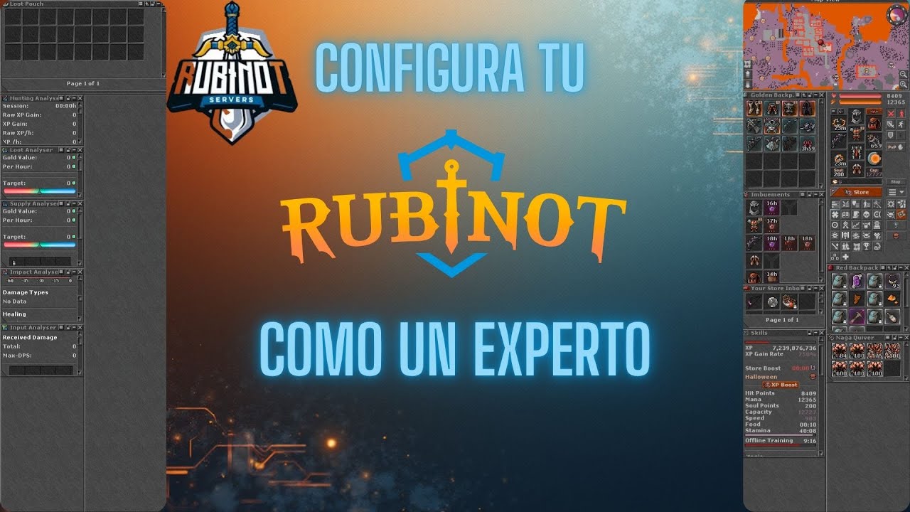 Configuracion y tips para tu rubinot tibia configuralo como un experto en español 