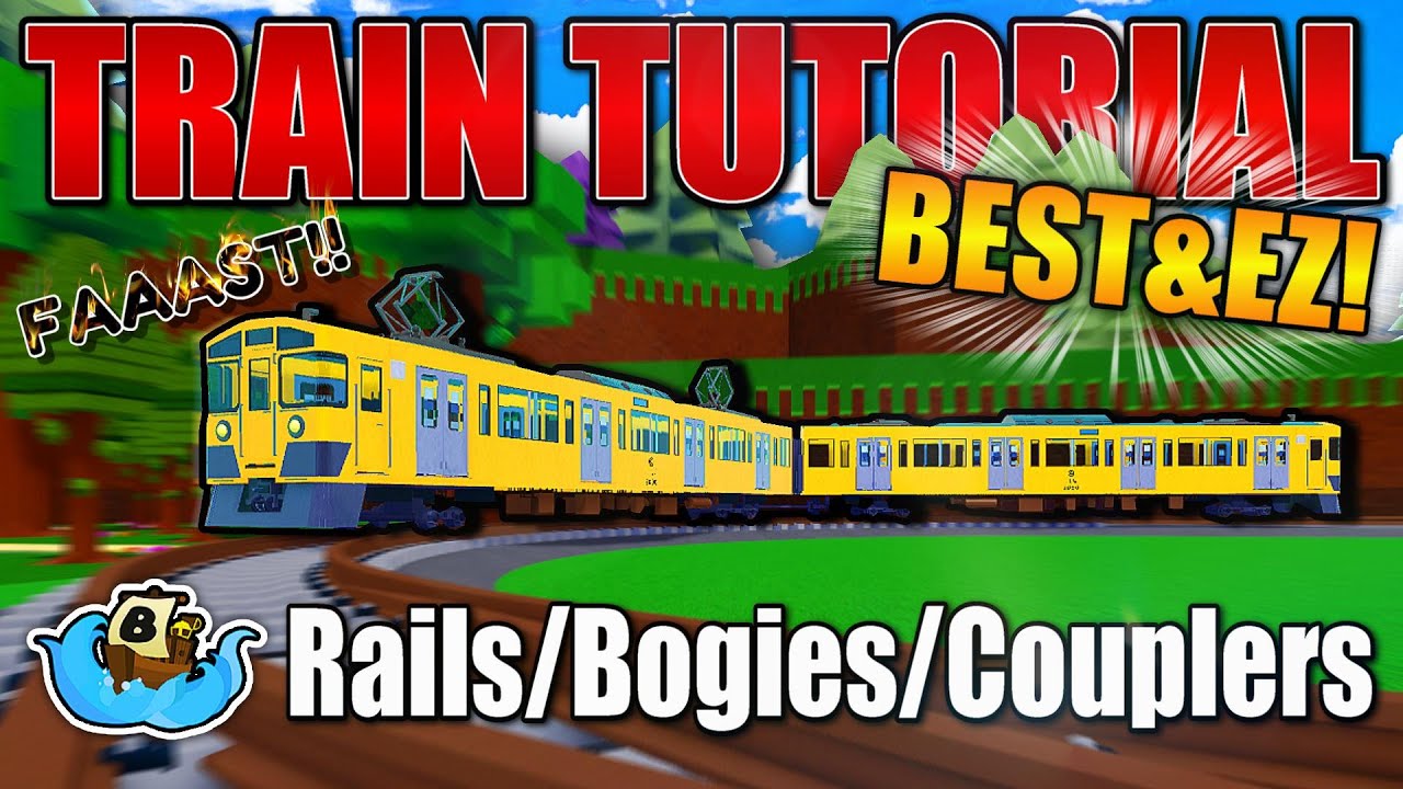 【👑BEST&EZ!】Really Smooth Train Tutorial In Build A Boat | *Rail Tracks / Bogies / Couplers*