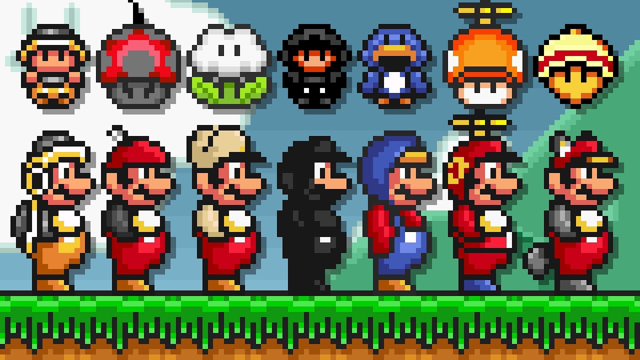Super Mario Bros. 1 (SNES) - All New Power-Ups. ᴴᴰ