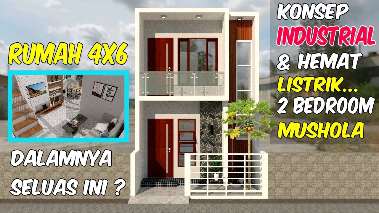 Ide Rumah 4x6 Yang Wajib Anda Tonton - 2 Kamar Tidur