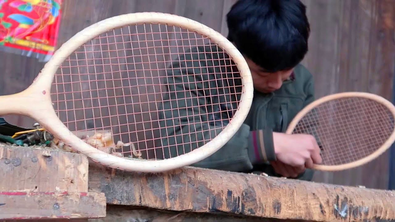 How to make a handmade badminton racket with wood｜Carpenter Anxu