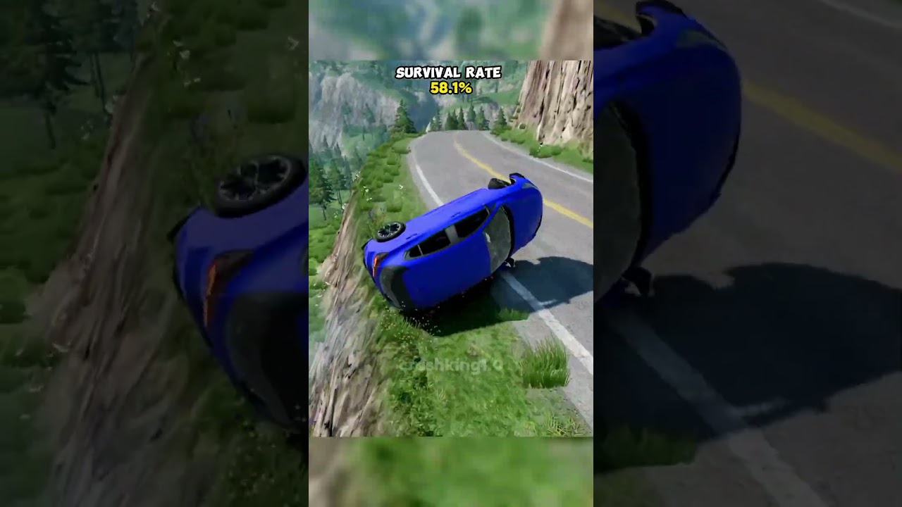 Chances Survival With Different Vehicles. #beamngdrive #beamngchallenge #survivalchallenge #ytshorts