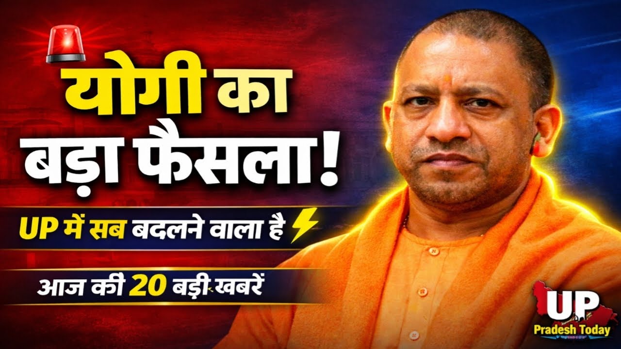 Yogi's big decision! | Today's 20 big news stories from UP | Yogi Adityanath Latest News