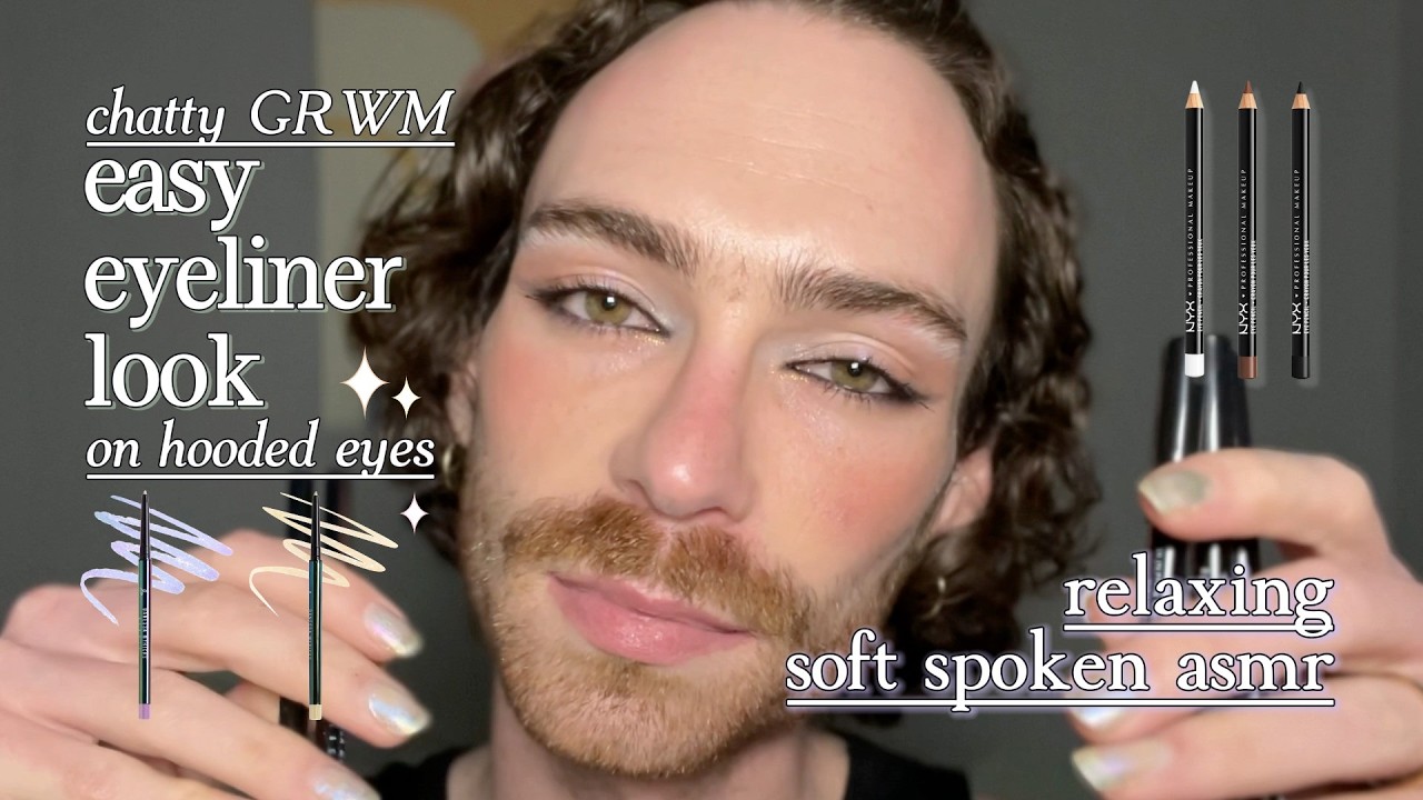 Relaxing Soft-Spoken ASMR Makeup ✨ Beginner-Friendly Eyeliner Tutorial on Hooded Eyes ✨ Chatty GRWM