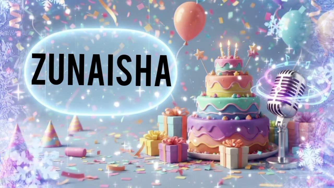 Zunaisha Birthday Song  🎂| Happy Birthday Song For Kids