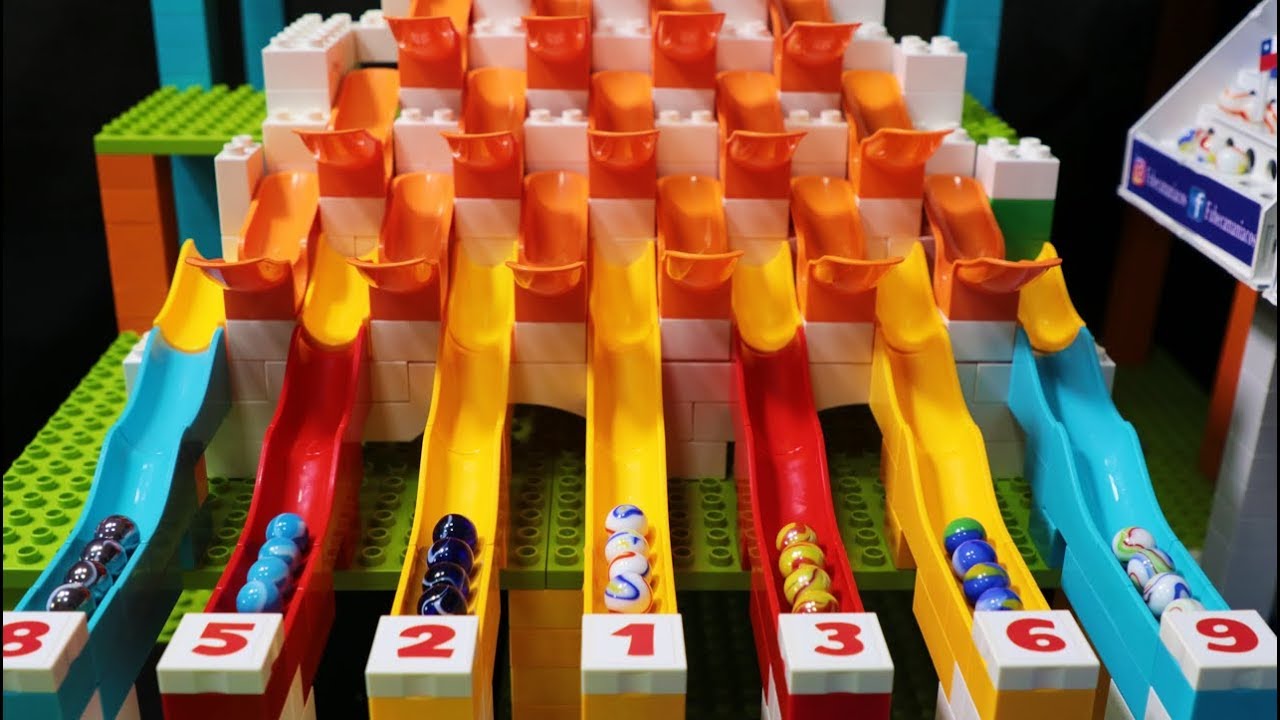 Marble race - Halfpipes with points - Marble competition w/ 16 Countries