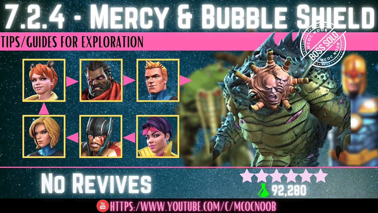 MCOC: Act 7.2.4 - Mercy, Bubble Shield & Mutagenic Acceleration - (Book 2, Act 1.2)Tips - No Revives