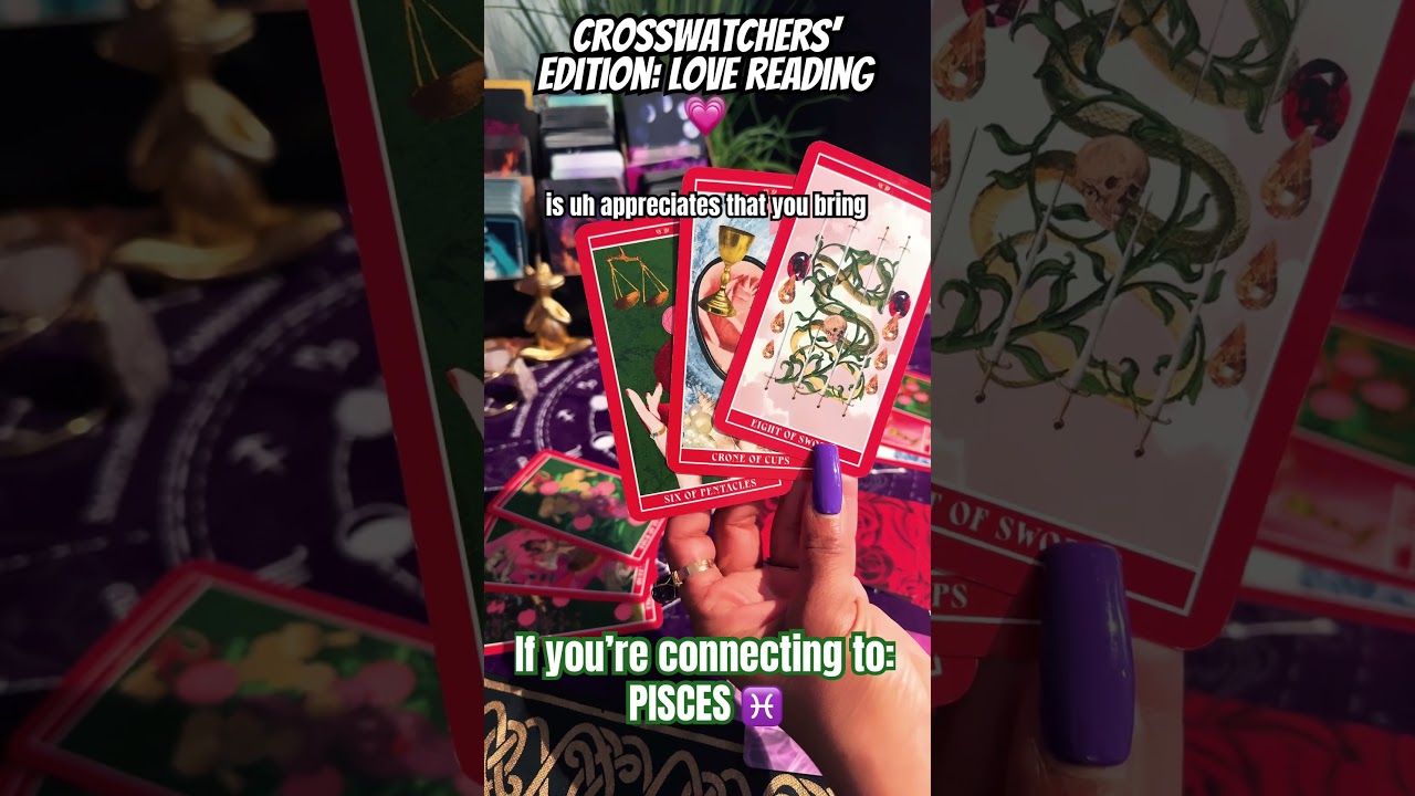 CROSS WATCHING PISCES ♓️: Love Reading #tarot #lovetarot #pisces #shorts #crosswatcher #piscestarot