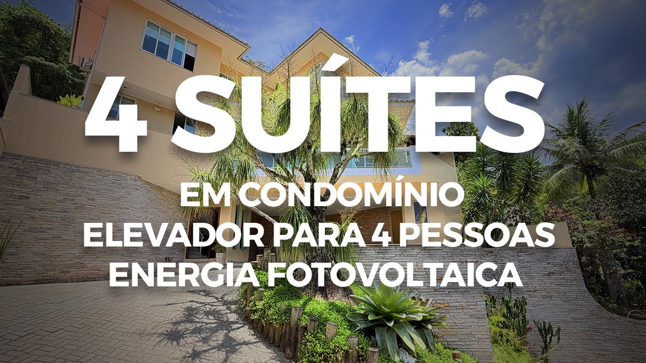 Casa impecável em condomínio - 4 suítes - Elevador - Energia Fotovoltaica  