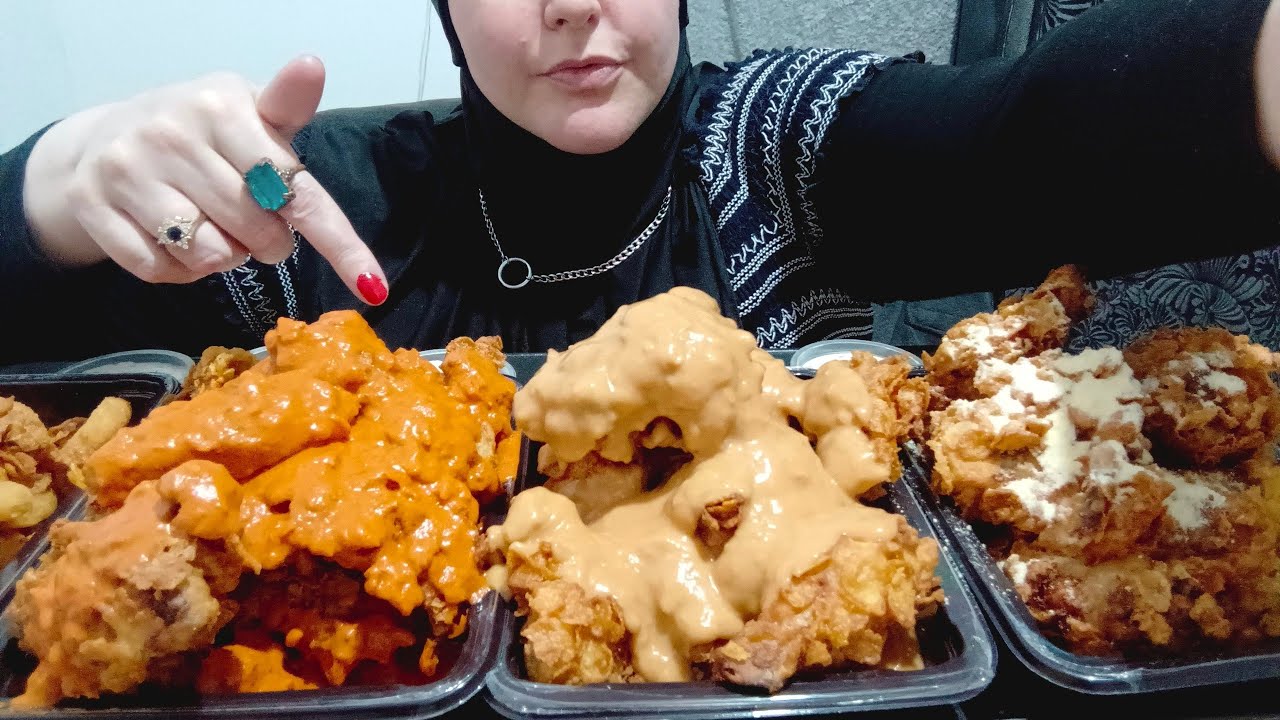 BUTTER CHICKEN, PEANUT SATAY CHICKEN, PARMESAN CHICKEN, DEEP FRIED ONION RINGS - MARYAM AL-HARBAWI