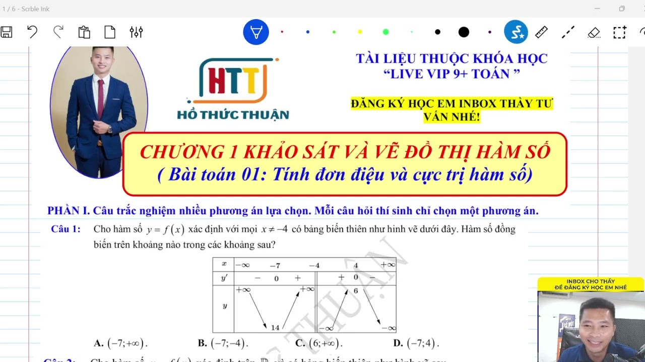 [ LUYỆN ĐỀ THEO DẠNG]- Bài toán 01: Đơn điệu và cực trị hàm số