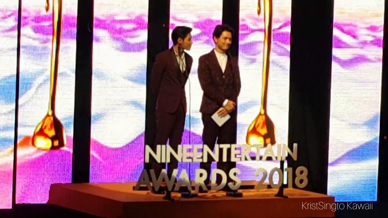 3/5 Krist&Singto - ช่วงขึ้นประกาศรางวัล งาน NINEENTERTAIN AWARDS 2018 @ ศูนย์วัฒนธรรมฯ 08/06/18