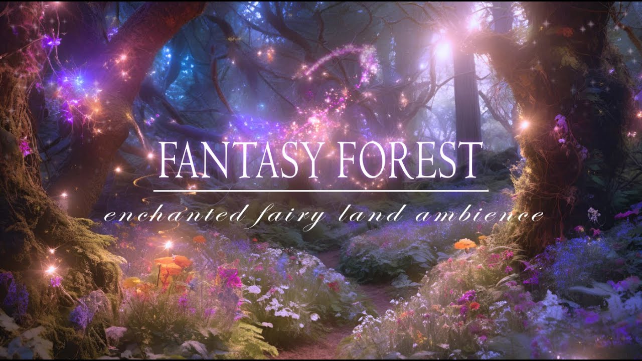 Fantasy Forest Ambience | Relaxing Enchanted Fairyland | Soft Calm Atmosphere | Reading and Sleeping