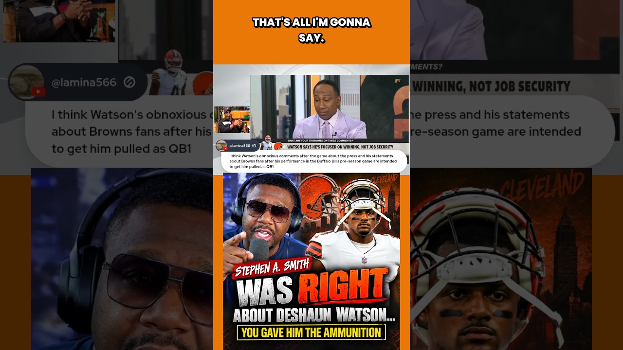 Stephen A. Smith COOKED Deshaun Watson&hellip; And I Can&rsquo;t Even Defend Him