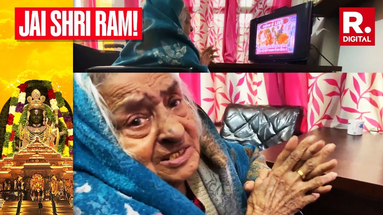 80-year-old woman tears up watching Pran Pratishtha ceremony at Ayodhya's Ram Temple