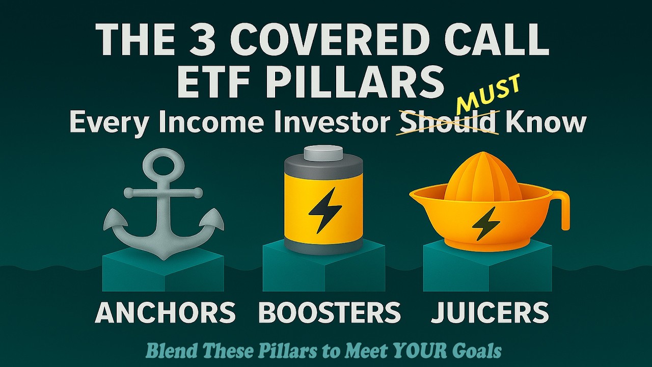 The 3 Covered Call ETF Pillars Every Income Investor Must Know. Anchors Boosters Juicers