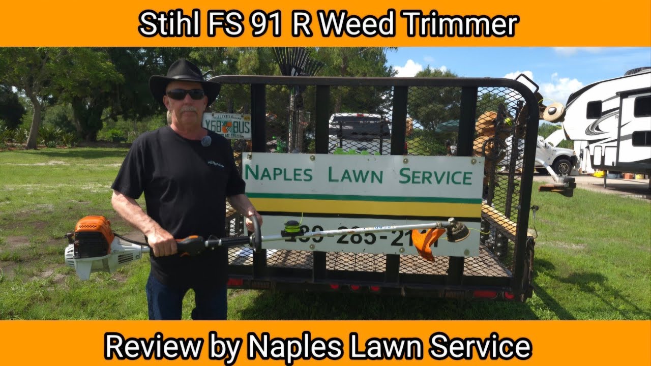 Stihl FS 91 R Weed Trimmer. Review by Naples Lawn Service.