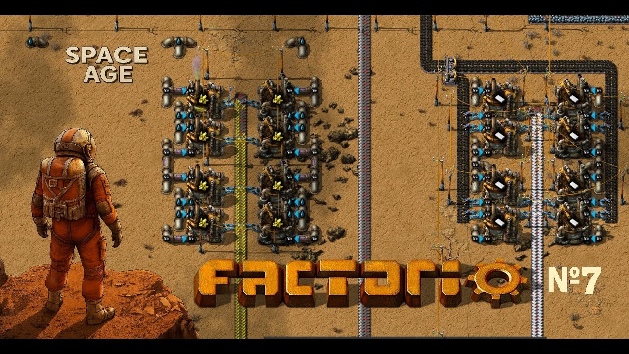 №7. Продолжаем строить Завод. Factorio Space Age.