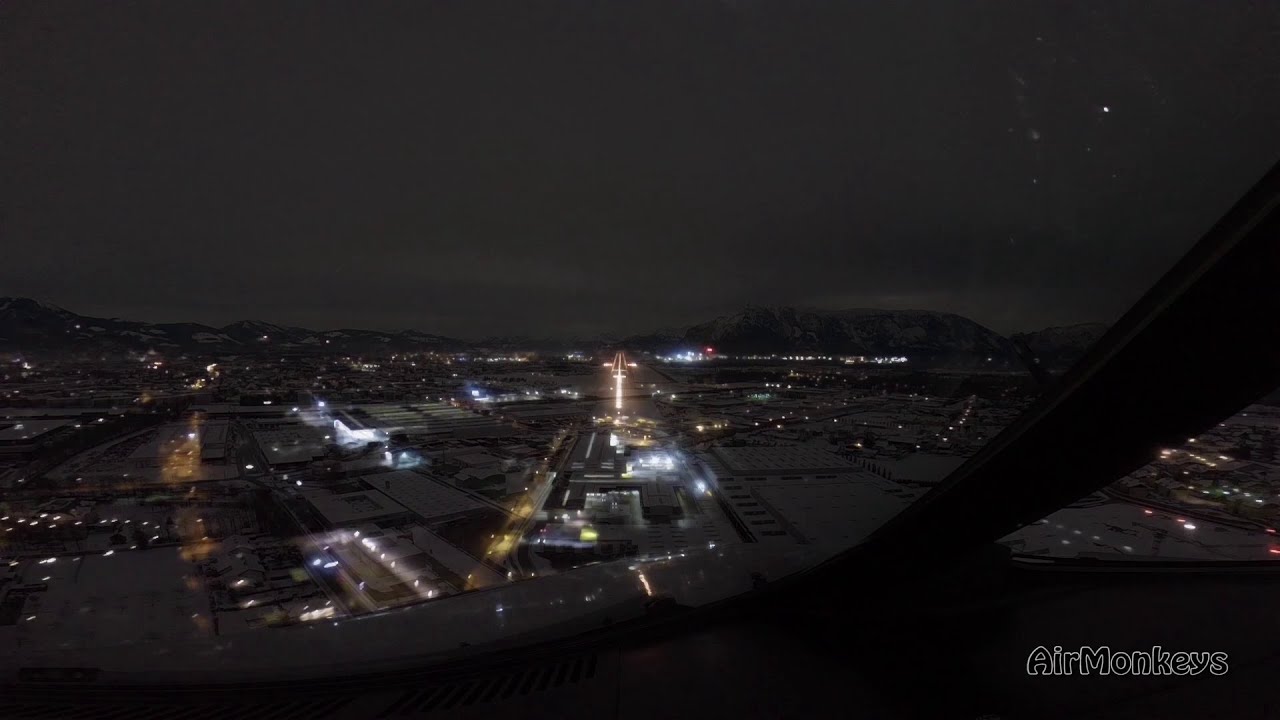Salzburg day and night - Airliner Approach & Landing - SZG Airport