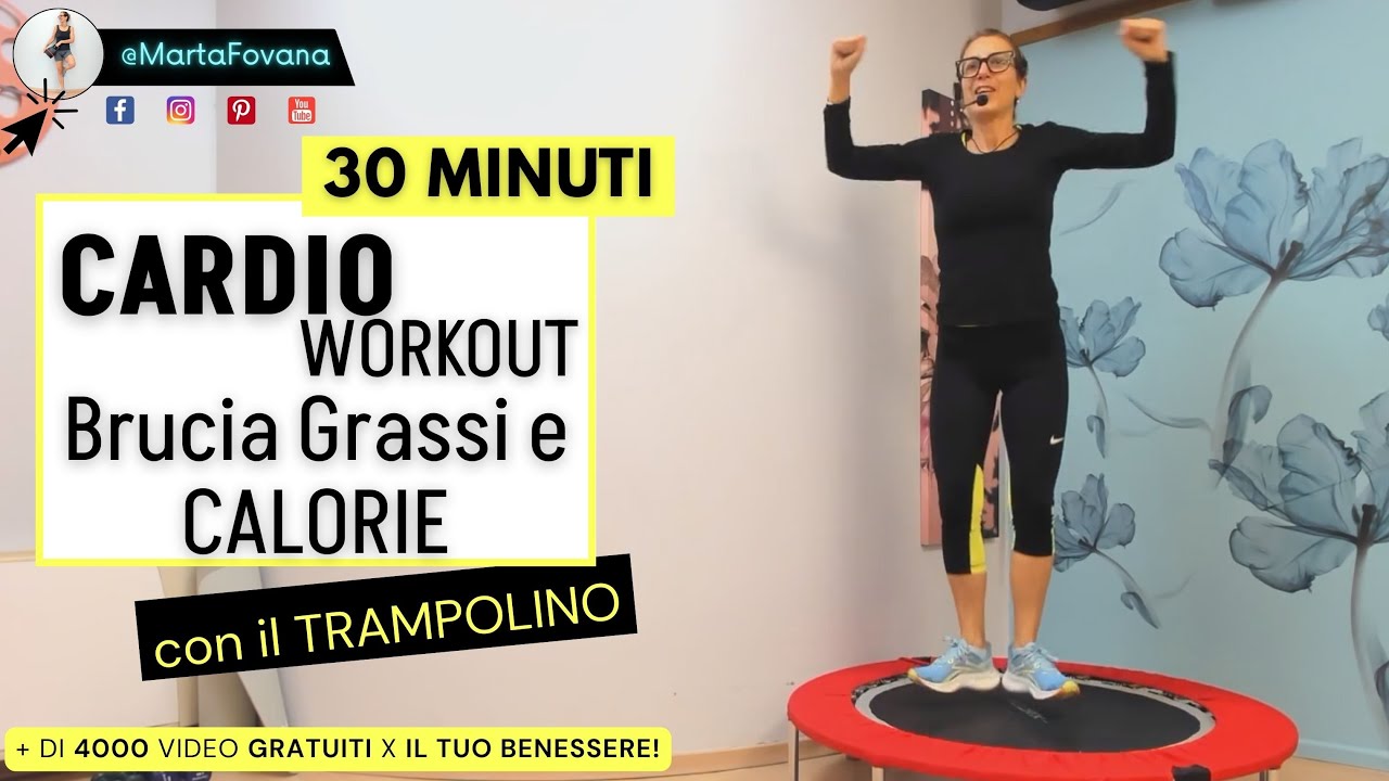 Brucia Grassi e Calorie! Allenamento Cardio con il Trampolino - Ginnastica a Casa con Marta Fovana