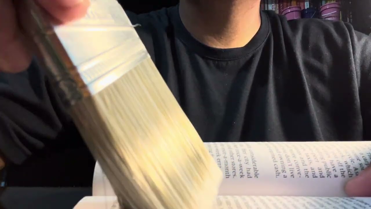 ASMR Brushing and flipping pages 