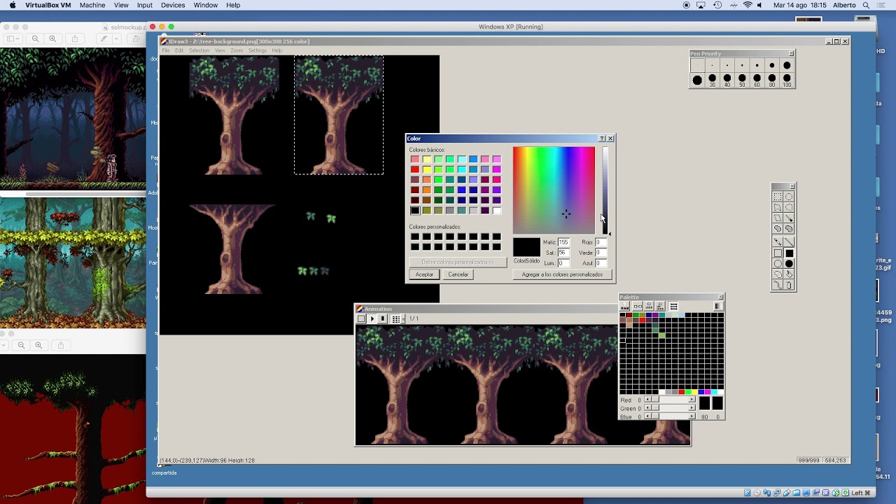 PIXEL ART TIME LAPSE #147 - Forest Background Parallax for Video Games