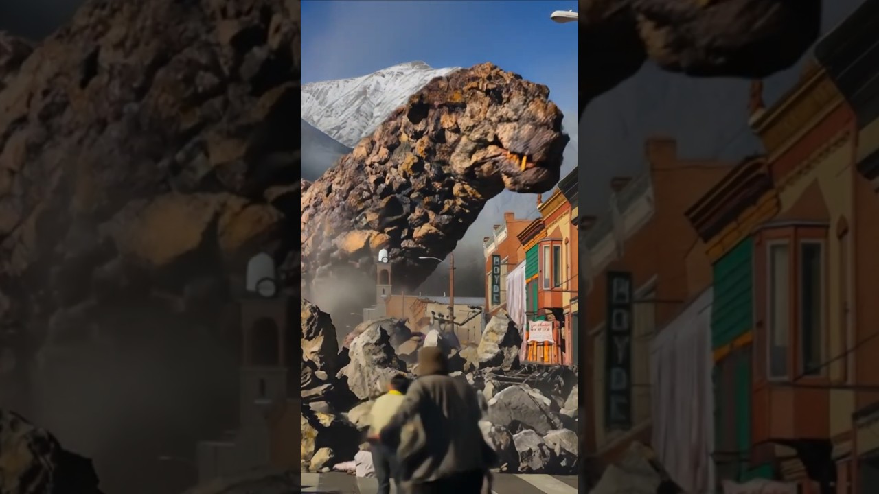 Caught on Camera: Mountain Explosion Unleashes a Monster! #scary #aivideo  #terrifyingtales