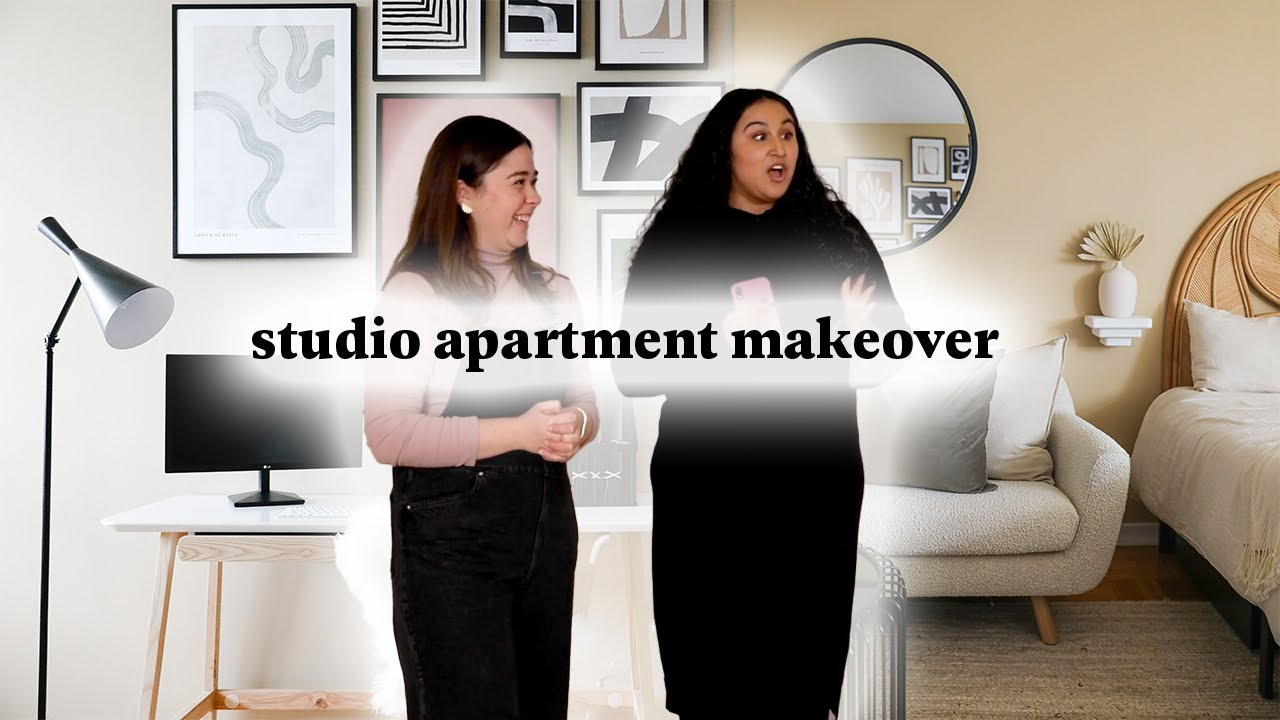 *EXTREME* 500 Sq ft Studio Apartment Makeover With Beige Walls