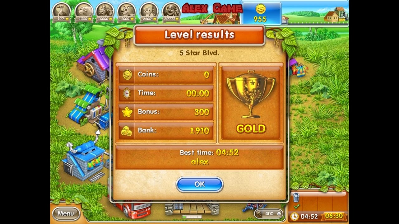 Farm Frenzy 3 Russian Roulette (5 Star Blvd) only GOLD Веселая ферма 3 Русская Рулетка Звездная 5
