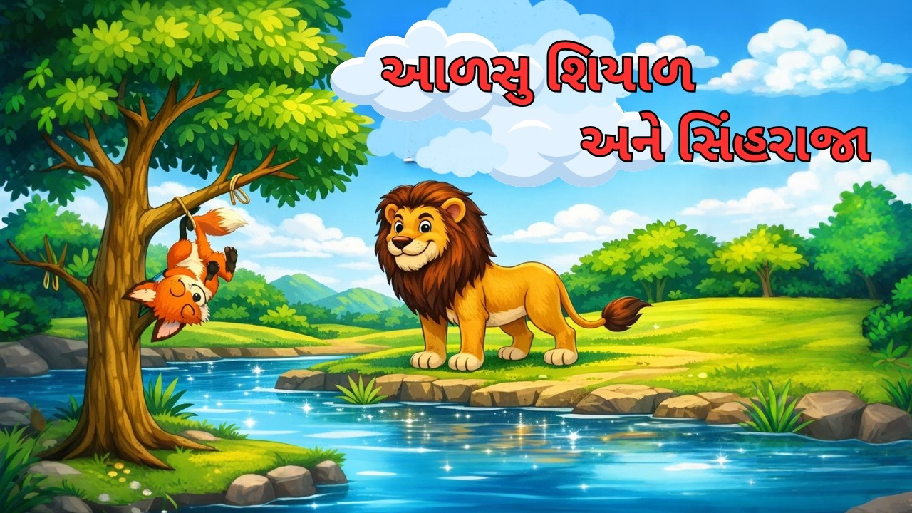 આળસુ શિયાળ અને સિંહરાજા | Alsu Shiyal ane Sinhraj | Gujarati bal varta | Gujarati stories | Varta